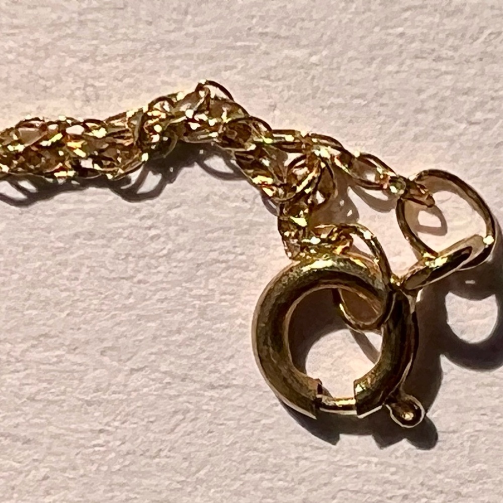 10K Yellow Gold Chain Necklace-17” - Picture 9 of 12